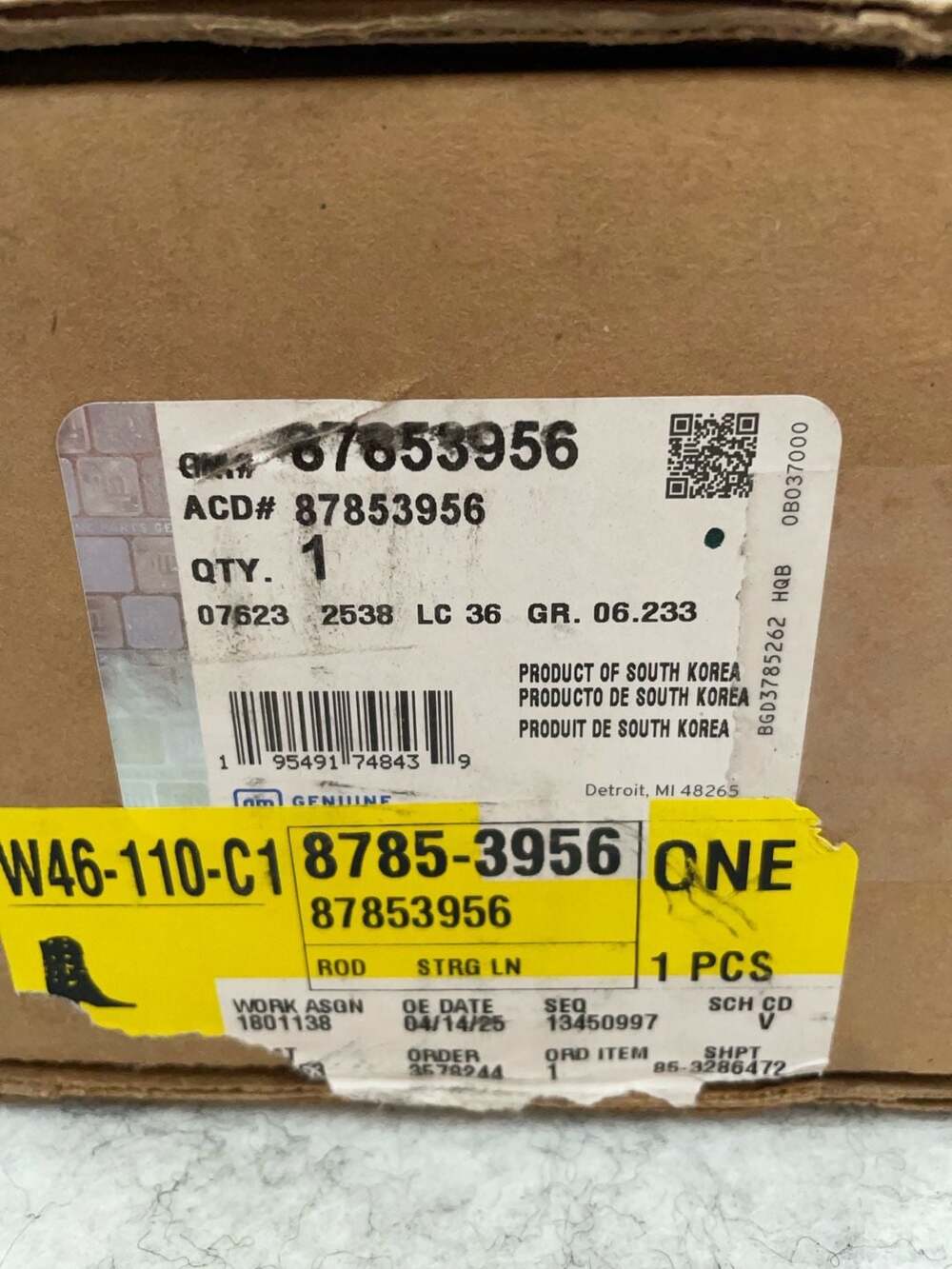 New OEM GM 87853956 Outer Tie Rod End Left Side GMC Acadia Blazer XT5".